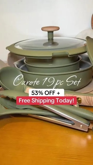 These are gorgeous #carote #carotecookware #detachablehandlecookwareset #potsandpans 