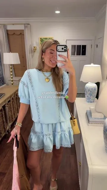 Limited stock so RUNNN!!! SO dang cute for spring and summer!😍 LOVE that you can dress it up or down- and the shorts underneath are a game changer!!!!  Wearing size M and I'm 5'9! #grandmillenial #coastalgranddaughter #boutiqueclothing #matchingset #springfashion 