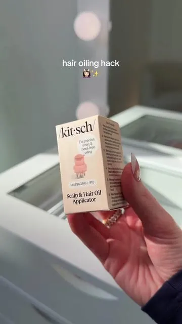 Finally, hair oiling on easy mode 💆🏻‍♀️🤍 #hairoiling #hairoil #hairoilingroutine #scalpoiling #hairhealth @Kitsch 