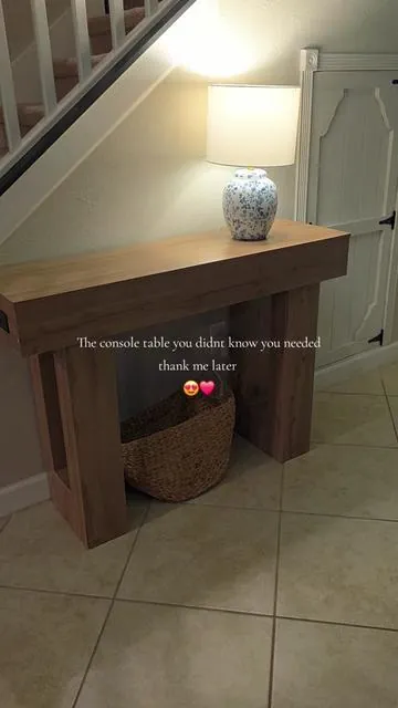 farmhouse console table- elevated my home 😍❤️ #farmhousedecor #consoletable #farmhousestyle #farmhouseliving #consoletables 