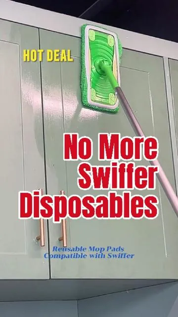 Dust, dirt, pet hair… gone! All with one reusable Swiffer pad 🧼#swiffer #swifferhack #reusablepads #cleantok #moneyhack 
