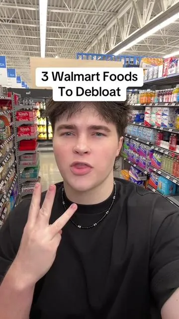 Top 3 debloat foods at Walmart, most people have never heard of these! #debloat #looksmax #looksmaxing #potassium #electrolytes 