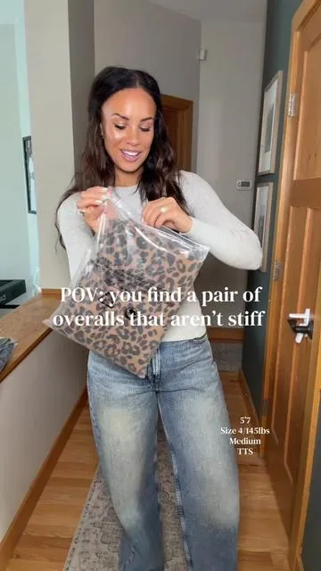 @CHOUYATOU overalls. Finally overalls that are NOT stiff, super comfortable, affordable, and make any outfit! #overalls #cheetahprint #easyoutfits #jumpsuitoutfit #overallsoutfits 