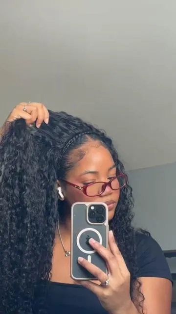 This is my go to Gym hairstyle now 🌼✨ #naturalhairstyle #halfwighairstyle #simplehairstyle #type4hair #curlyhair @OQHAIR @oqhairofficial 
