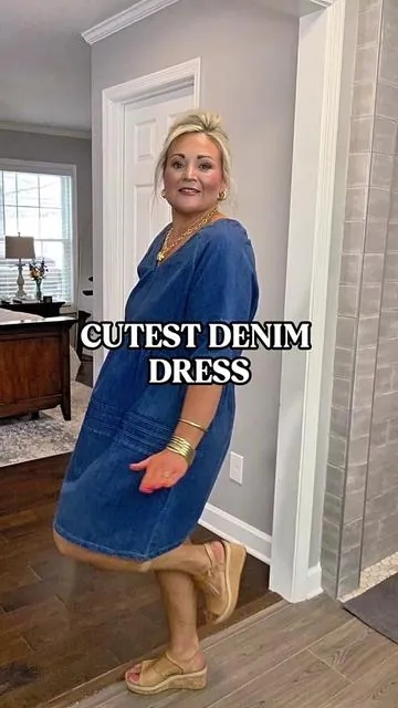 You can dress up this denim dress with boots and a bag or throw on sneakers and call a day!@DOKOTOO-US  #denimdress #midsizefashion #cuteoutfits #casualoutfits #CapCut 