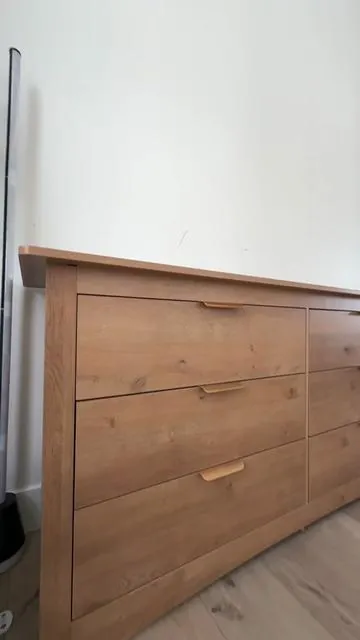 59in Wood Dresser 6 Drawer Storage Cabinet #wooddresser #furniturefinds #fanfavoritedeals #tiktokshopcreatorpicks #TikTokShopJumpstartSale 