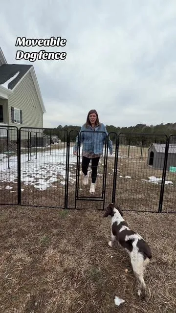 This puppy mama has big to have a break from time to time! This is perfect! @Yaheetech Shop  #dogfence #portabledogfence #renterfriendlydogfence #tiktokshopcreatorpicks #renterfriendlydogfence 