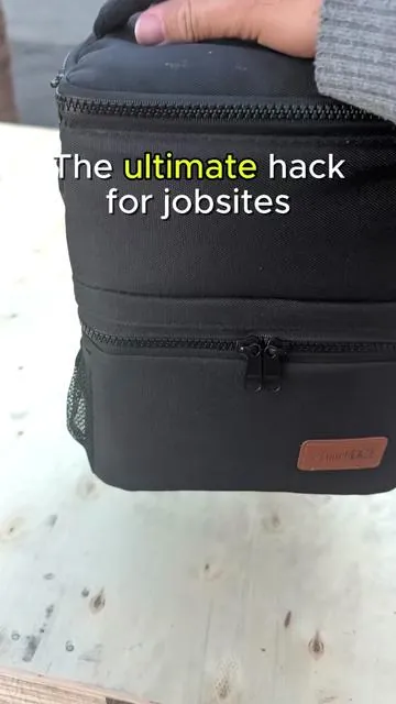 The ultimate hack for jobsites? #bluecollar #construction #lunchhack #giftsforhim #viral 