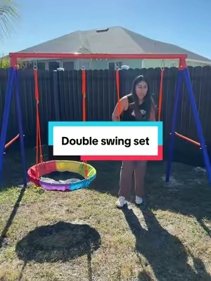 Making backyards a place that kids actually play in again! #backyardplayground #playground #swingset #toddlerswing #tiktokshopcreatorpicks 