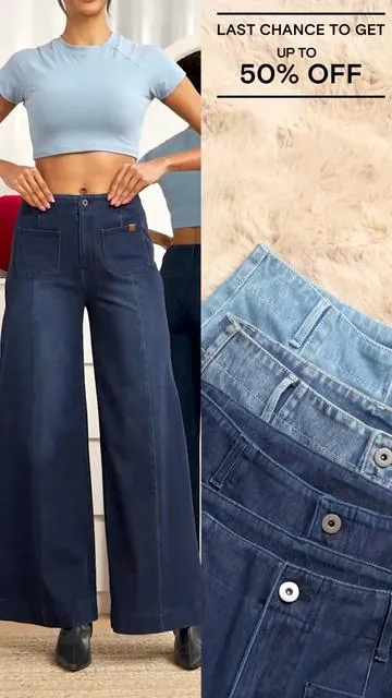Feel limitless in Halara Flex™ high-waist wide-leg denim—pockets, stretch, and washed-vibe for all-day comfort; ready for your #fitcheck? 💃👖✨#ootd #tiktokmademebuyit #fashiontiktok