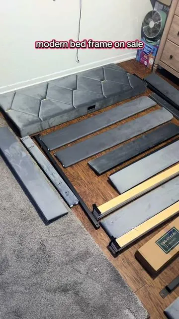 Why does this bed look expensive but the price is not? 😭 Built-in USB ports + free 3-day shipping = easy upgrade #bedframe #bedroomupgrade #furniturefinds #homefinds #modernbed 