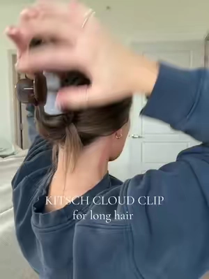 & it’s less than $10 !! I love @Kitsch & clips that actually hold my long hair🐻plus this brown color is just perfect  #clawcliphairstyles #clawclip #hairtok #longhair #kitsch 