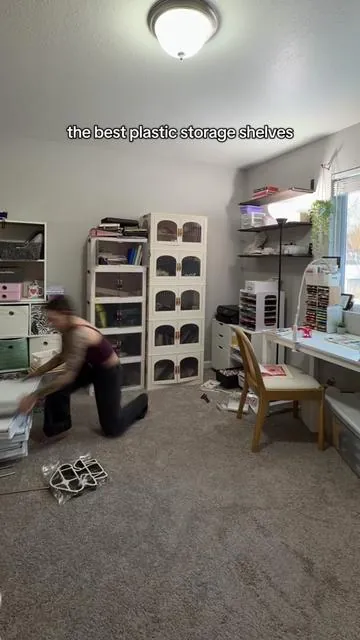 love these storage containers so much! #storage #storageshelves #organization #storagecabinets #shelves 