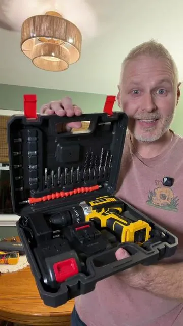 21V cordless drill kit powerful DIY home tool set with 2 batteries complete drill bit kit ready for any job #TikTokshopCreatorPicks #TiktokShopJumpstartSale #CordlessDrill #ToolKit #DIYTools @Precision metal 