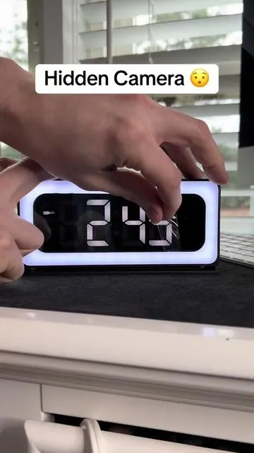 Just an alarm clock… or is it? 👀⏰ #homesecurity #camera