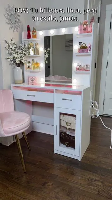 Vanity makeup 💄✨#paratiii #tiktokshopstockup #vanitymakeup #vanityorganization #vanity 