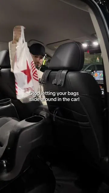 Car Seat Headrest Hooks. #carhacks #carorganization #lifehacks #carfinds #accessories 