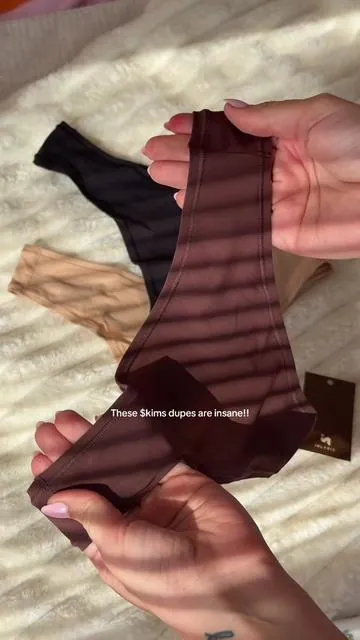 I honestly can’t tell the difference between these and my original skims undies 🫢 #skimsdupe #thong #skimsinspired #undergarmnets #trendingproduct 