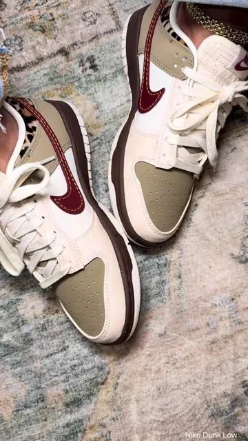 These Leopard Print/Khaki Dunks are pure perfection🤎 #nike #nikedunk #nikedunklow #nikedunks  #streetwear 