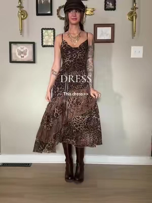 This dress>>  @Cider  #dress#OOTD#leopard  