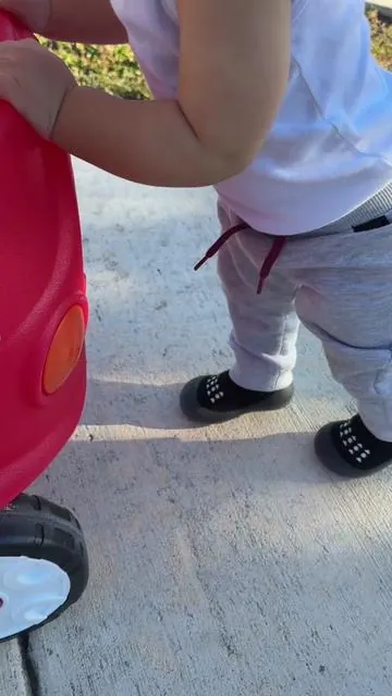 Honestly I was hesitant to buy these, but I am SO glad I did. So I’m not gate keeping, they got delivered a few days ago and we’ve been testing them out ever since. My son doesn’t mind wearing them, at all! It’s such a relief knowing I’m not walking through the store looking for a lost shoe again, because these actually stay on and don’t slip off every 5 seconds. Definitely will be bringing them on vacation. He’s wearing 12.5w which is the 9-12m size. #momsoftiktok #toddlersoftiktok #tiktokshop #sahm #toddlershoes 