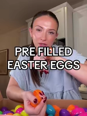 we’re saving time this year 🥹 #easter #eastereggs #prefilledeastereggs #heisrisen #tiktokshopfinds 