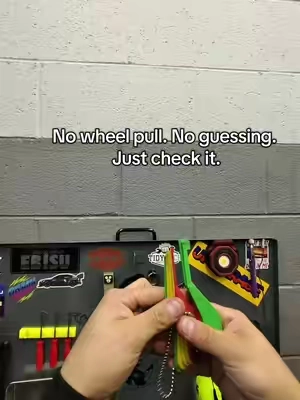 Quick brake check without pulling the wheel. This pad thickness gauge makes it stupid easy to see where your brakes are actually at. No guessing, no extra work. #tiktokshoprestock   #mechaniclife #carmaintenance #autotools #garagecheck