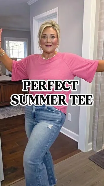 Go ahead and grab 2 or 3 of these lightweight Tees...trust me!@Imily Bela Official  #tshirt #midsizefashion #cuteoutfits #spring #CapCut 