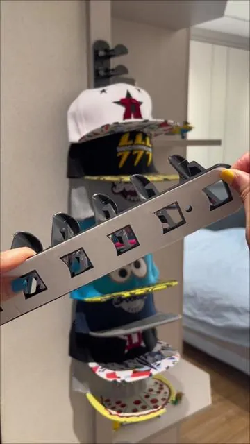 More Than Storage! This Cap Rack Is Basically Home Decor!#hatrack #hatstorage #hatorganization #hatholder #baseballcap 