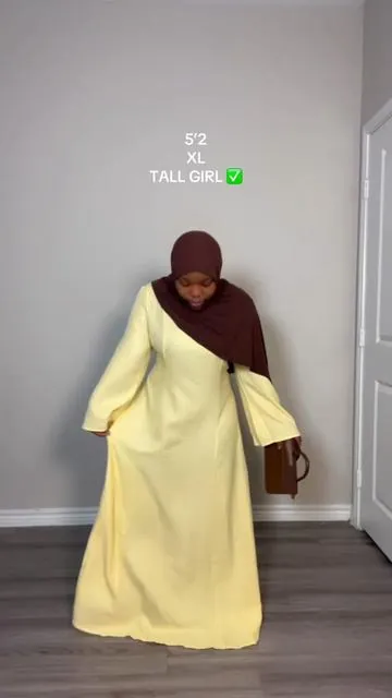 #tiktokshopjumpstartsale #abaya #ramadan #maxidress #yellowdress 