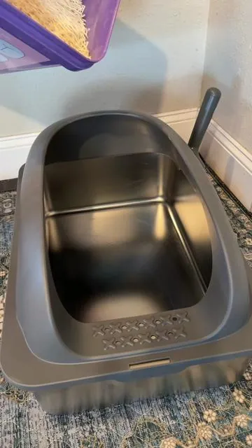 Such a great find on this stainless steel litter box. #stainlesssteellitterbox #litterbox #catmom #catsoftiktok #tiktokshopcreatorpicks 