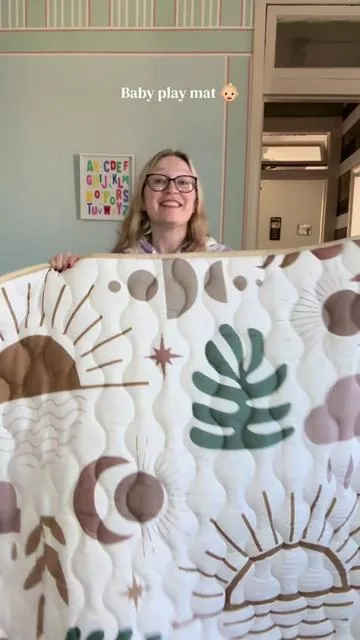 We love this baby play mat. #babyplaymat #playmat #nursery #baby #tiktokshop 