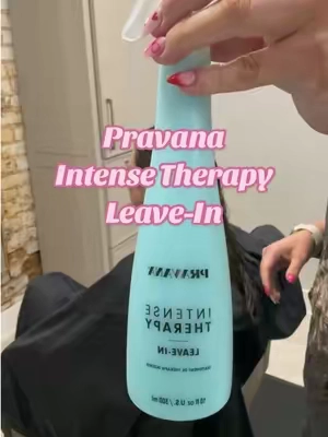 Using Pravana Intense Therapy Leave-In for moisture, heat protection, and damage repair ✨ a must-have for dry, color-treated, or over-styled hair #Pravana #PravanaHair #IntenseTherapy #LeaveInConditioner #DamagedHairRepair 
