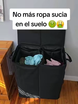 No más ropa sucia en el suelo con este cesto sepador #laundryhamper #laundrybasket #laundryhack #TikTokShopCreatorPicks #springbreak 