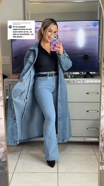 Respuesta a @narina1009 Scacto Women's Button Front De#denimjacket #chaqueta #cardiganoutfit 