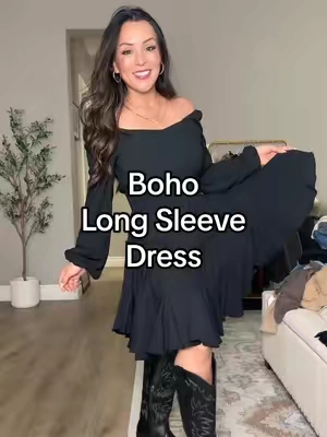 Floaty sleeves, soft ruffles, and that cinched-just-right waist that gives shape without feeling stiff — this boho long sleeve mini is the “I just threw this on” dress that somehow looks styled. Brunch, family photos, date night, church, errands… she does it all without trying too hard. Feminine, comfy, and twirl-approved. #bohodress #ruffledress #longsleevedress  #T#TikTokShopStockUp #t#tiktokshopcreatorpicksSales may vary per account.