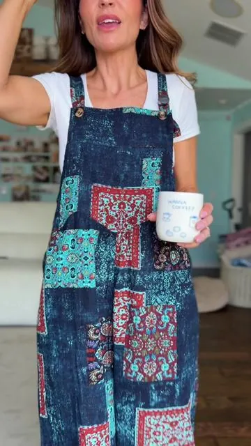 Such a cute & lightweight linen jumpsuit 💙 #jumpsuit #linen #overalls #overallsoutfits #springfashion @Uaneo 