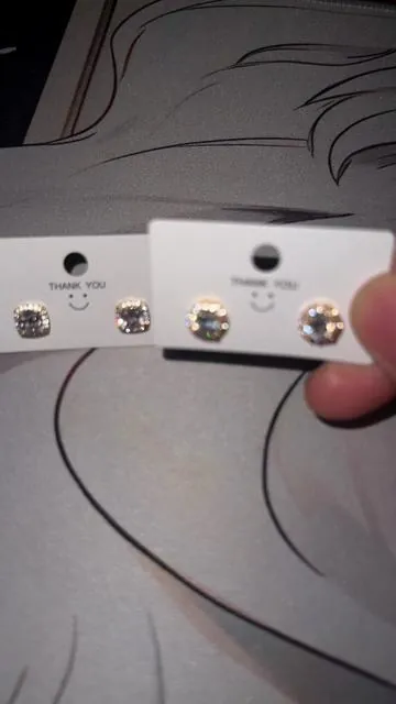 Buy one pair of round earrings and get one pair of square earrings for free. Free shipping  #luxuryjewelry #fyp #diamond #earrings