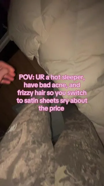 Thank me later 🫢💓 #satin #glowup #bedset #foryou 