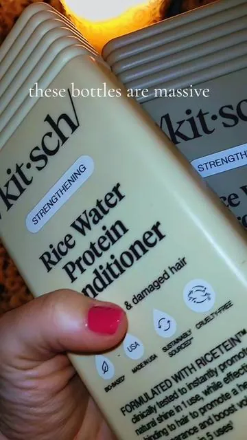 i am shocked how big these are. @Kitsch #kitschricewaterproteinshampoobar #kitschshampoo #kitschconditioner #ricewatershampooandconditioner  *free sample