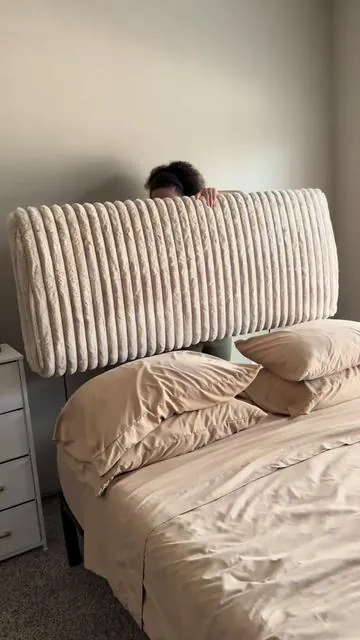 Bought it in off-white… loved it… reordered in camel. Such an easy way to make your bedroom feel expensive without breaking your budget 🤎🛏️ #bedroomupgrade  #headboard #cozybedroom  #tiktokshopfinds #homefinds 