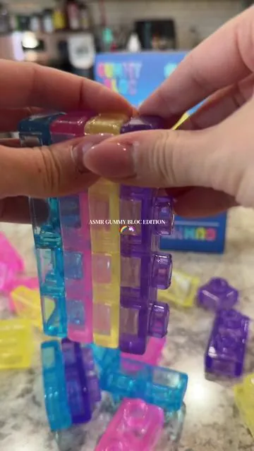 My kids love it………. And so do I 😎 #gummyblocks #asmr #buildingblocks #sensoryplayideas #kidtoys 