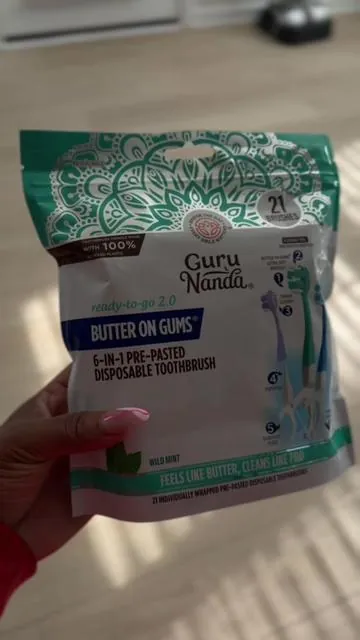 6 in 1 pre pasted toothbrushes #gurunanda 