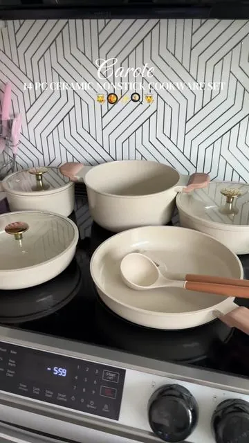 im obsessed with the quality 👩‍🍳🤎 #carotecookware #nonstickpans #setdesartenes #señoralife #ceramiccookware @Carote Brand Store 🤎