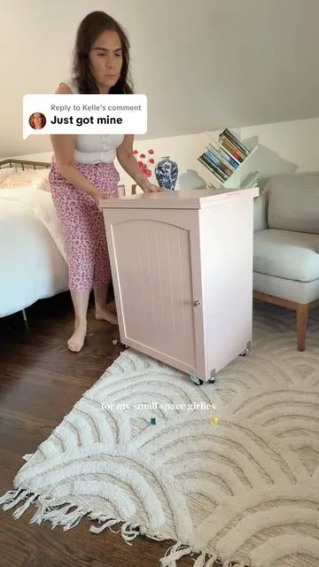 Replying to @Kelle needed this so bad for my small space, so compact, fits so much and the price is so good right now #craftstorage #sewingstorage #storage #homeorganization 