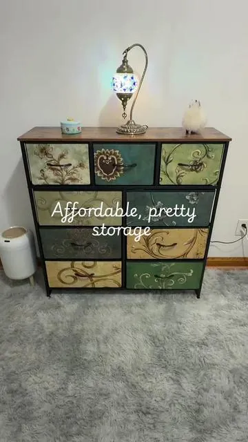 Affordable, pretty, easy to assemble. #tiktokshopcreatorpicks #9drawerdresser #dresser 