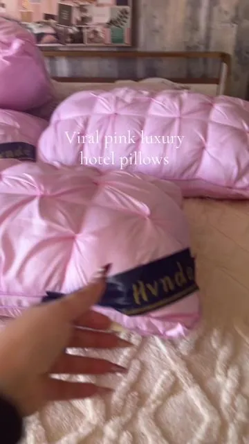 Don’t miss these #hotelpillows #luxurypillows #pinkpillow #pinkpillows #breakoutcreator2025officiallyeirene 