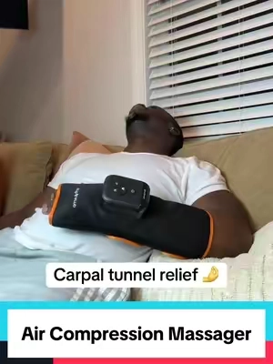 Heat+compression that helps your hands finally relax. #handmassager #carpaltunnelrelief #handpainrelief #selfcareroutine #relaxandunwind 