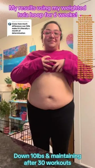 Replying to @merpxb #weightedhulahoop #weightedhulahoopresults #infinityhoop #wljourney #healthjourney 