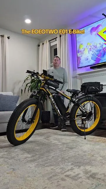 The EOEOTWO E01 is a top notch ebike!  this thing is so much fun to drive through any sorts of terrain! with its 1500 watt motor, it's going to achieve 34 mph! The 48V 15Ah battery is going to get a range of up to 60 miles per charge! It even comes with the cell phone holder and charger along with a rack for the back as well!  #ebikes #electricbikes #ebikelife #commuterlife #ebike 